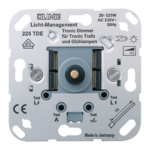 Механизм поворотно-нажимного светорегулятора-переключателя JUNG , 525 Вт