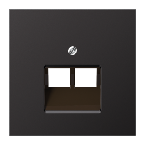 Накладка на розетку информационную JUNG LS METAL, антрацит