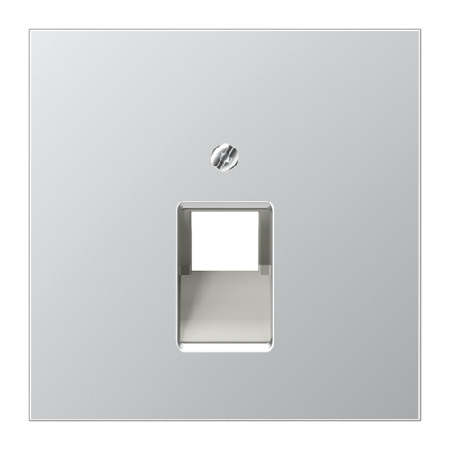 Накладка на розетку информационную JUNG LS METAL, матированный алюминий