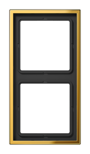 Рамка 2 поста JUNG LS METAL, золотой