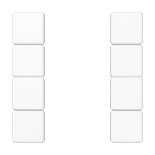 JUNG Белый Комплект накладок 4гр