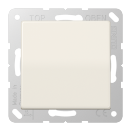 Розетка JUNG AS 500, скрытый монтаж, с заземлением, с крышкой, со шторками, бежевый