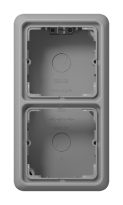 CD500 Коробка 2-ная для накладного монтажа, сер.