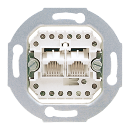 JUNG Мех Розетка ТЛФ 2-ая наклонная, категория 3 (выходы раздельные)
