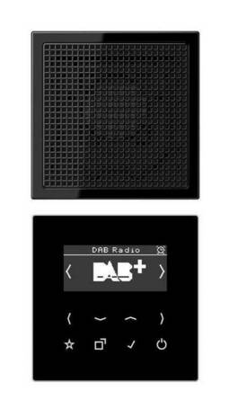 Цифровое радио Jung LS 990, с дисплеем, электронный, черный, DABLS1SW